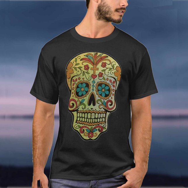 Camiseta Arte de la calavera del azúcar, Día de los Muertos (Subido por el creador)