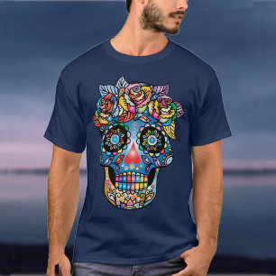 Camiseta Arte de la calavera del azúcar, Día de los Muertos