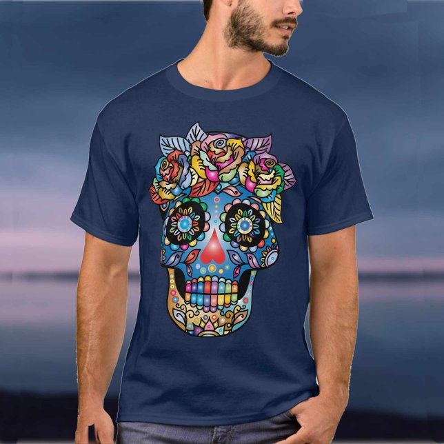 Camiseta Arte de la calavera del azúcar, Día de los Muertos (Subido por el creador)
