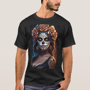Camiseta Arte de la calavera del azúcar - Expresiones color
