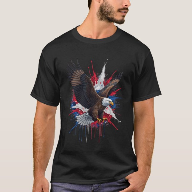 Camiseta Arte de la calle del águila patriótica - Esplash a (Anverso)