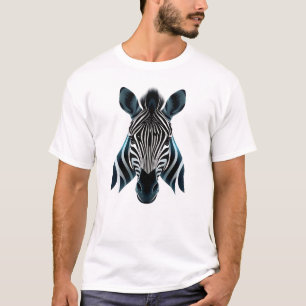 Camiseta Arte de la cara de cebra flotante