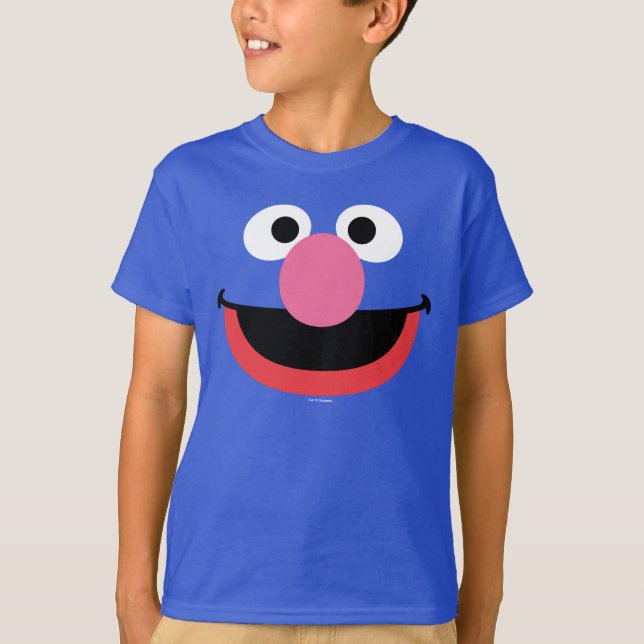 Camiseta Arte de la Cara de Grover (Anverso)