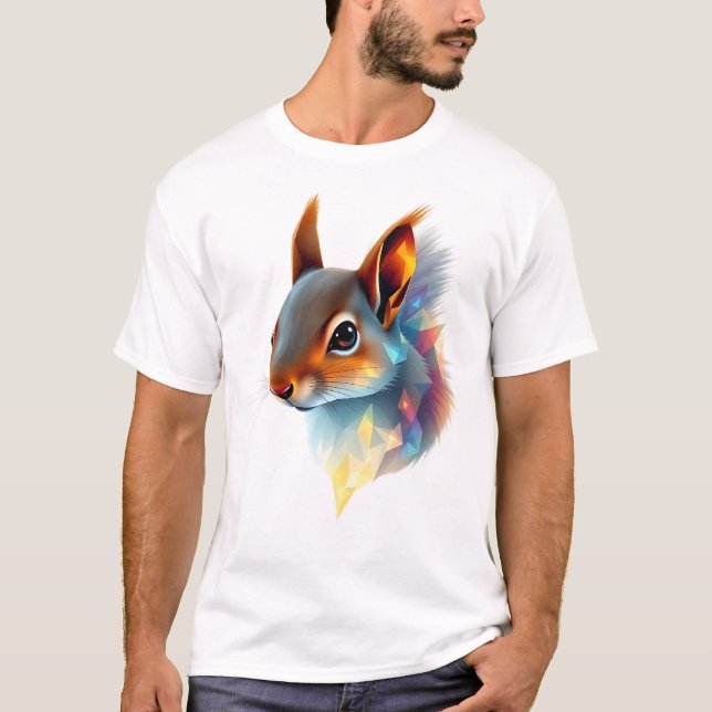 Camiseta Arte de la cara de la ardilla flotante (Anverso)