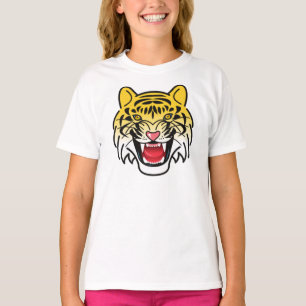 Camiseta Arte de la cara del tigre de risa