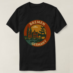 Camiseta Arte de la ciudad de Bremen Alemania
