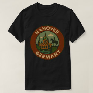 Camiseta Arte de la ciudad de Hannover Alemania