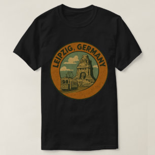 Camiseta Arte de la ciudad de Leipzig Alemania
