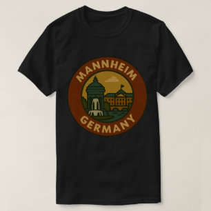 Camiseta Arte de la ciudad de Mannheim Alemania
