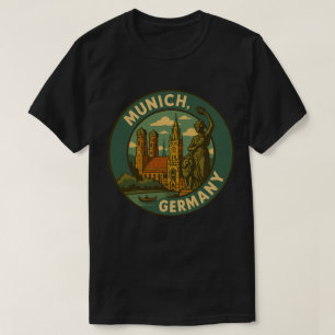 Camiseta Arte de la ciudad de Múnich Alemania