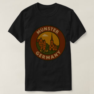 Camiseta Arte de la ciudad de Münster Alemania