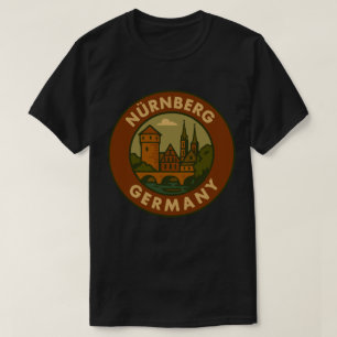 Camiseta Arte de la ciudad de Nuremberg Alemania
