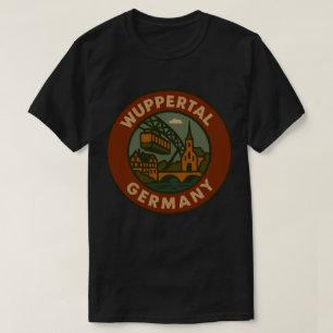 Camiseta Arte de la ciudad de Wuppertal Alemania