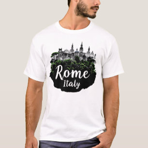Camiseta Arte de la ciudad eterna de Roma   Diseño icónico 