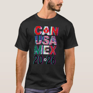 Camiseta Arte de la Copa Mundial de Fútbol CAN USA MEX 2026