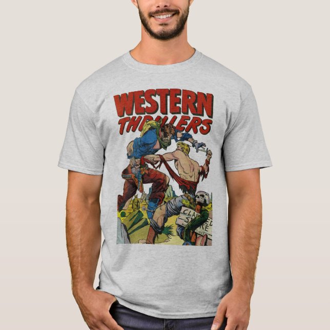 Camiseta Arte de la cubierta de cómic: Novelas de suspense (Anverso)