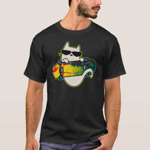 Camiseta Arte de la cubierta para gatos y patinetas