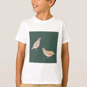Camiseta Arte de la especie de ave Colín de California