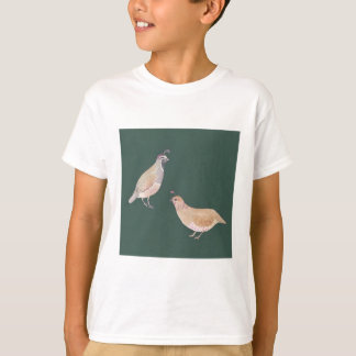 Camiseta Arte de la especie de ave Colín de California