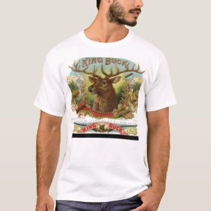 Camiseta Arte de la etiqueta de la caja de cigarros de rey