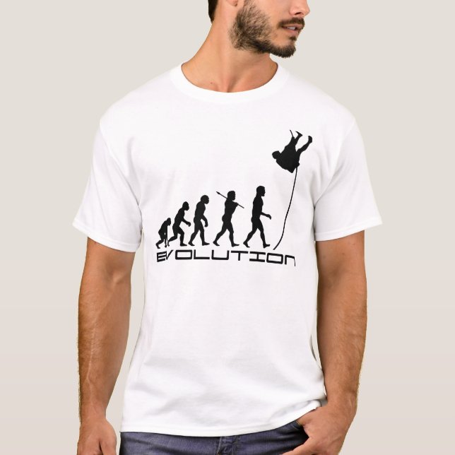 Camiseta Arte de la evolución del deporte del salto con (Anverso)