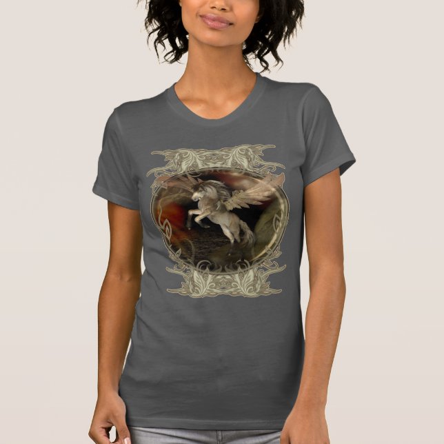Camiseta Arte de la fantasía de Pegaso (Anverso)