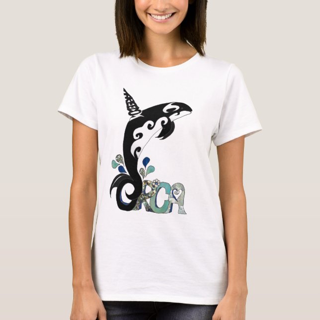 Camiseta Arte de la Libertad de las Orcas (Anverso)