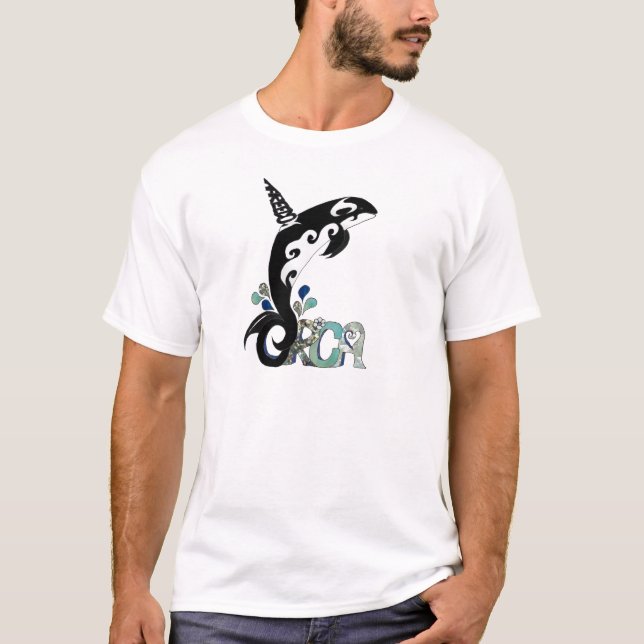 Camiseta Arte de la Libertad de las Orcas (Anverso)