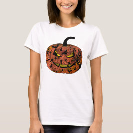 Camiseta Arte de la línea de calabazas de Halloween