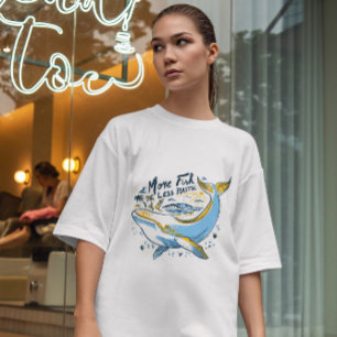 Camiseta Arte De La Línea De Natación De Ballenas