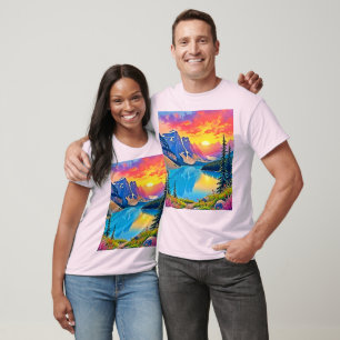Camiseta Arte de la Majestad del Lago de la Montaña al Atar