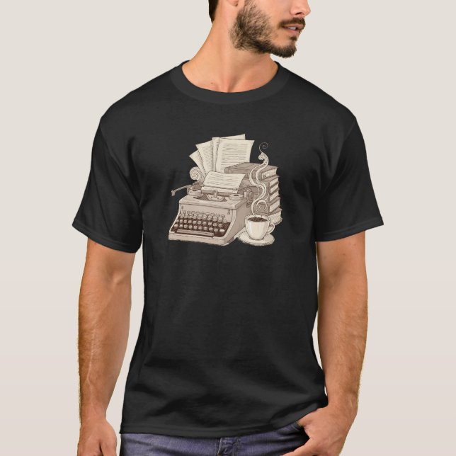 Camiseta Arte de la máquina de escribir | Escritorio del es (Anverso)