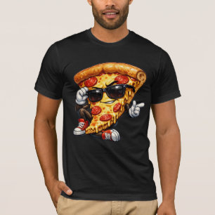 Camiseta Arte de la mascota de la rebanada de pizza genial 