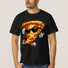 Camiseta Arte de la mascota de la rebanada de pizza genial 