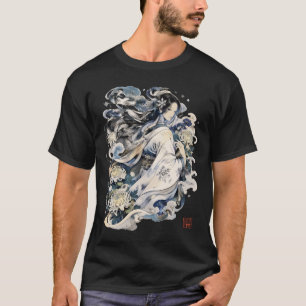 Camiseta Arte de la mujer de nieve japonesa   Yokai de invi