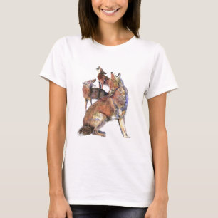 Camiseta Arte de la naturaleza animal de los coyotes del