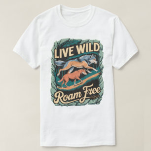 Camiseta Arte de la naturaleza de Wild Wolves Adventure Ret