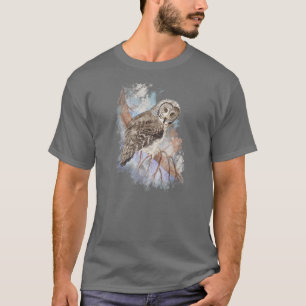 Camiseta Arte de la naturaleza del pájaro del búho de gran