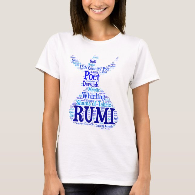 Camiseta Arte de la palabra de Rumi (Anverso)