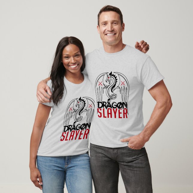 Camiseta arte de la palabra del blanco del dragón fresco (Unisexo)
