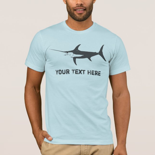 Camiseta Arte de la pesca de los peces espadas (Anverso)