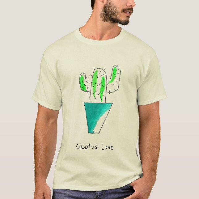 Camiseta Arte de la planta de cactus mexicana (Anverso)