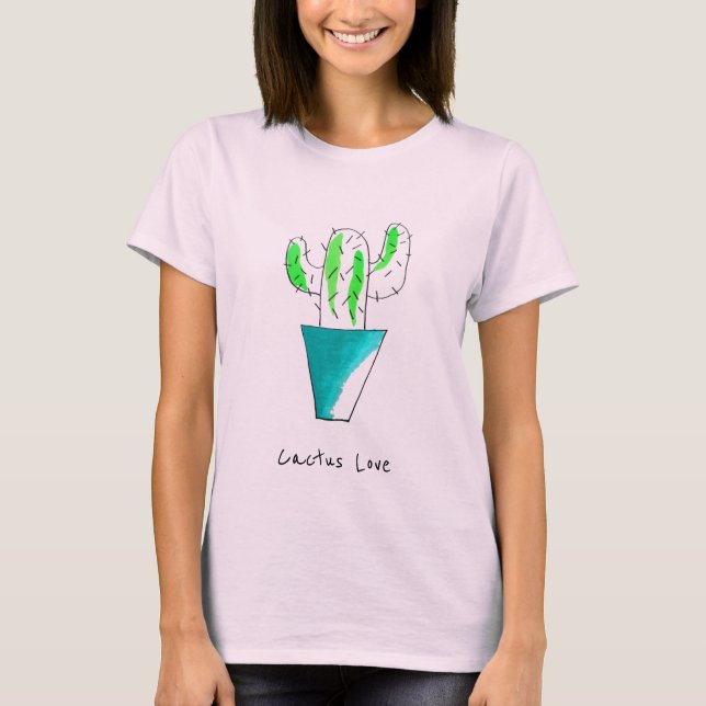 Camiseta Arte de la planta de cactus mexicana (Anverso)