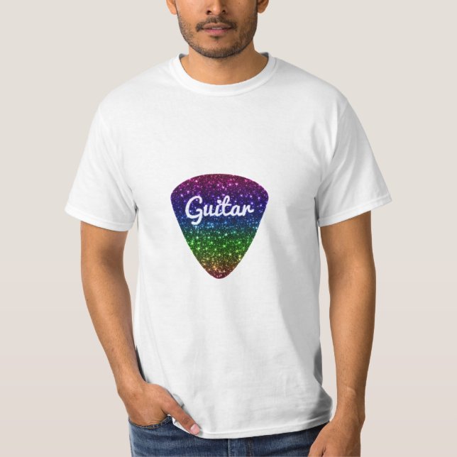 Camiseta Arte de la púa de la guitarra de la chispa del (Anverso)