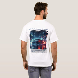 Camiseta Arte de la silueta urbana de Drift City de neón
