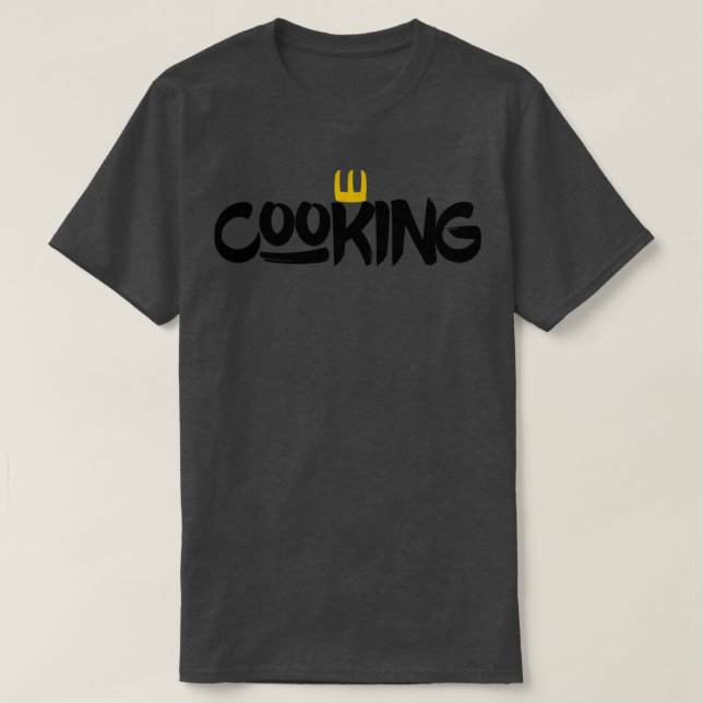 Camiseta Arte de la tipografía de cocina (Diseño del anverso)