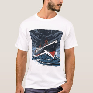Camiseta Arte de la tormenta del Edmund Fitzgerald en los G