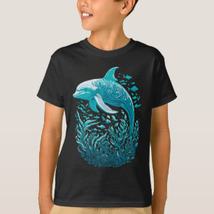 Camiseta Arte de la vida marina Diseño gráfico delfín