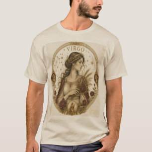 Camiseta Arte de la Virgen del Zodiaco Vintage