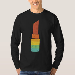 Camiseta Arte de labial vintage maquillaje desgastado